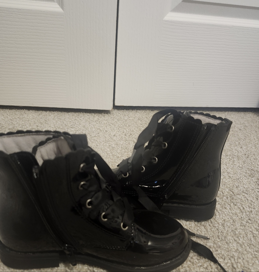 Black Patent Leather Boots